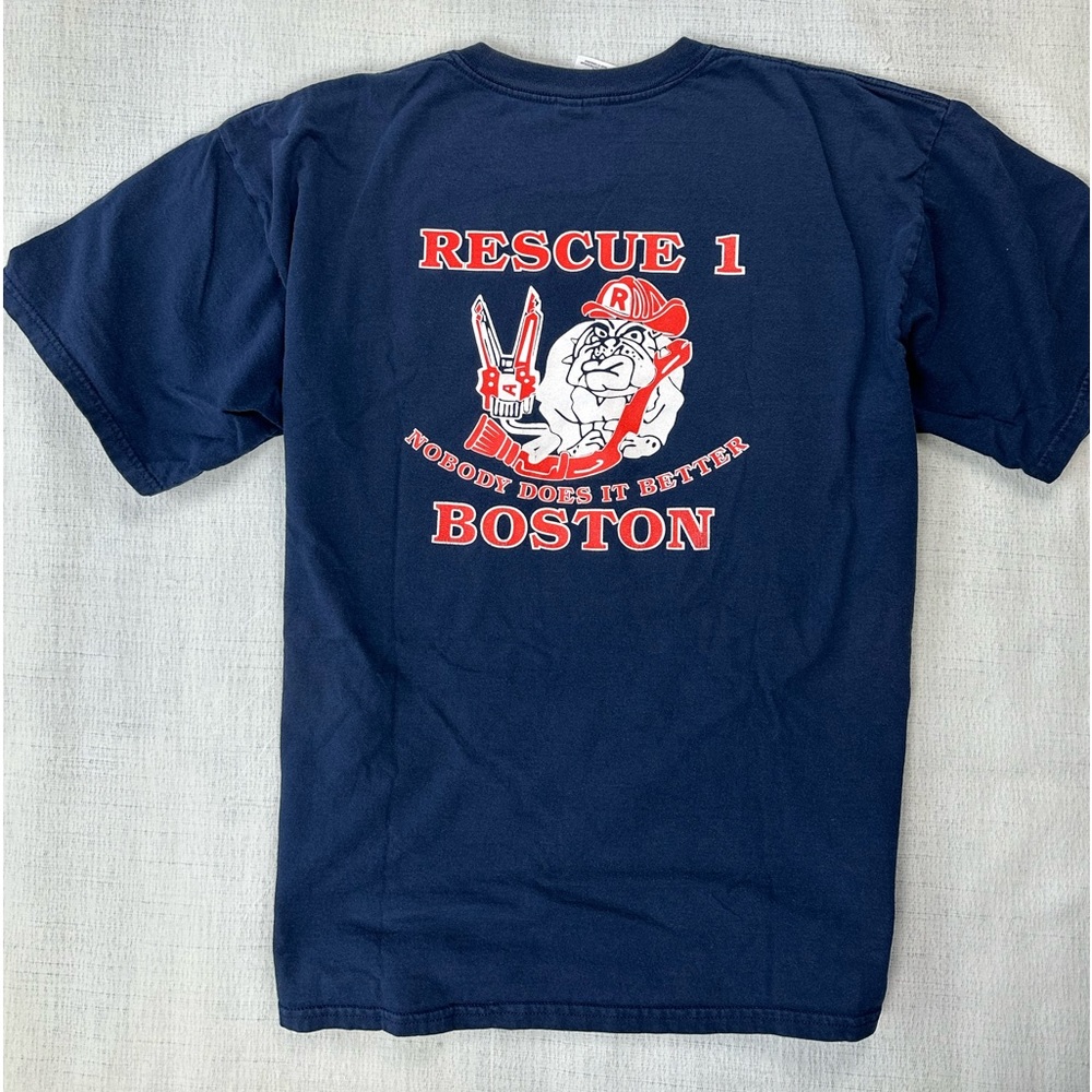 Rescue Boston Navy Blue Short Sleeve tee size XL